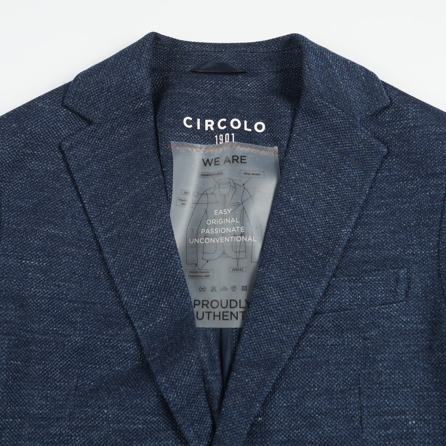 Mens Blazer Notch Lapel Blazer - Blue