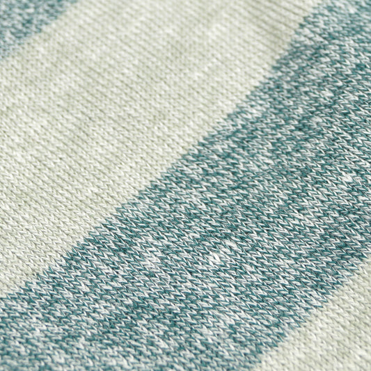 - Barry Linen Stripe Socks - Bottle Green
