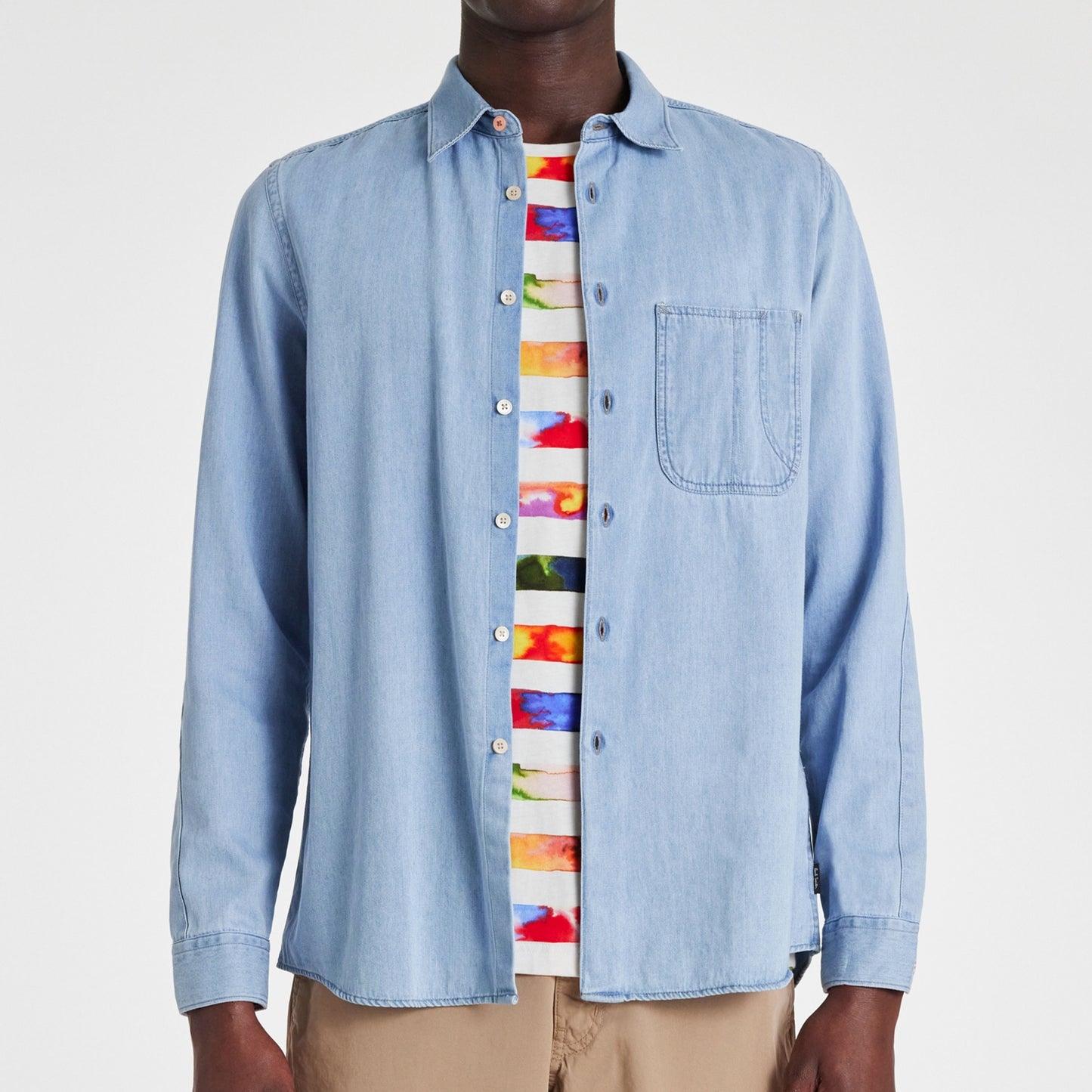 - Regular Fit Light Denim Shirt - Light Denim