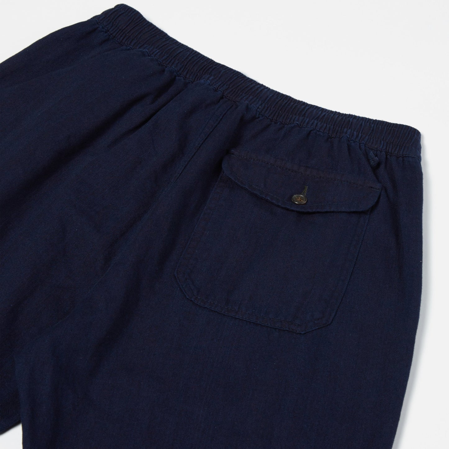 - Track Herringbone Trousers - Navy