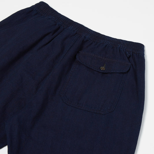 - Track Herringbone Trousers - Navy
