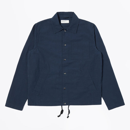 - Porto Seersucker Jacket - Navy