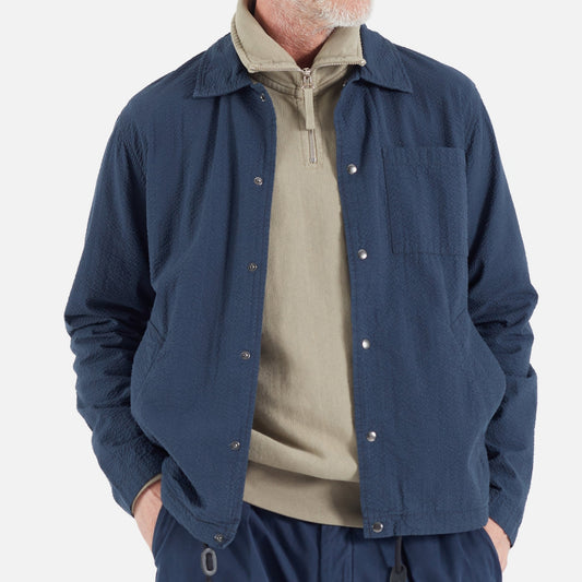 - Porto Seersucker Jacket - Navy