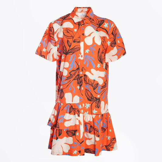 - Sea Floral Dress - Red