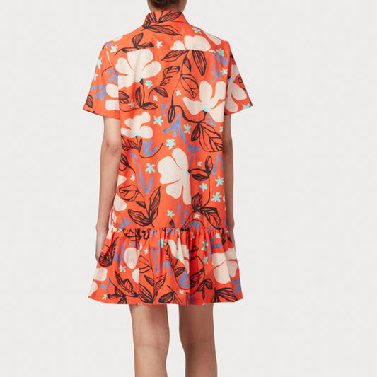 - Sea Floral Dress - Red