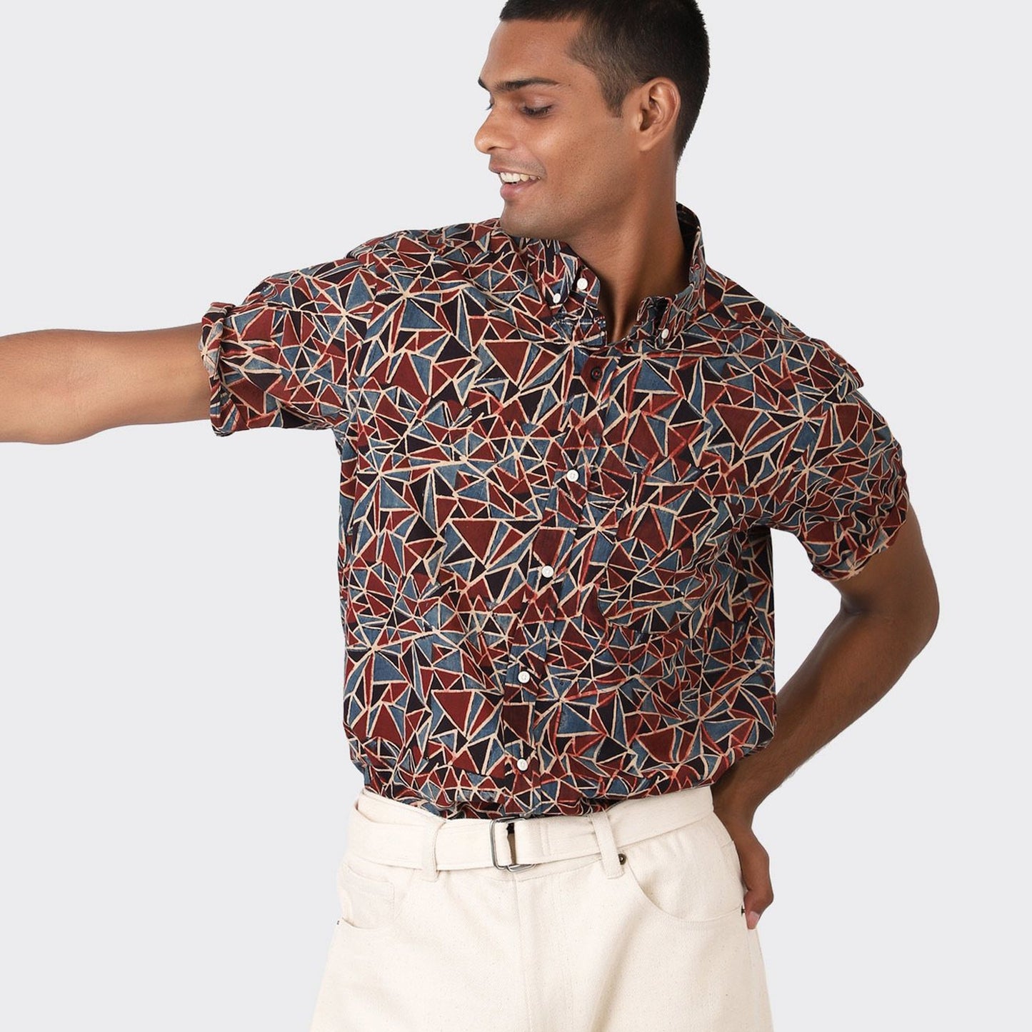 - Don Ajrakh Print SS Shirt - Multi