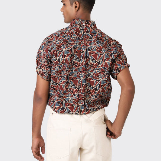 - Don Ajrakh Print SS Shirt - Multi