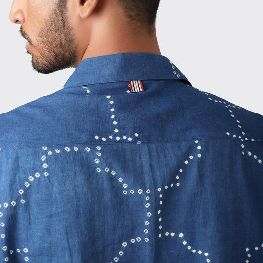 - Ronin Bandhani SS Shirt - Indigo
