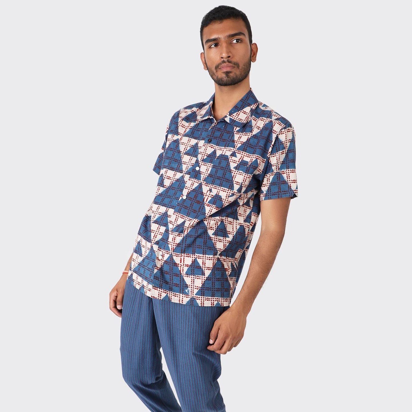 - Chintan Block Print SS Shirt - Multi