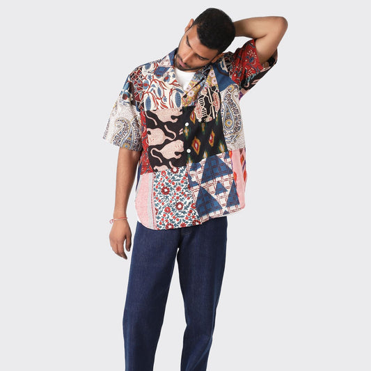 - Ronen Patchwork SS Shirt - Multi