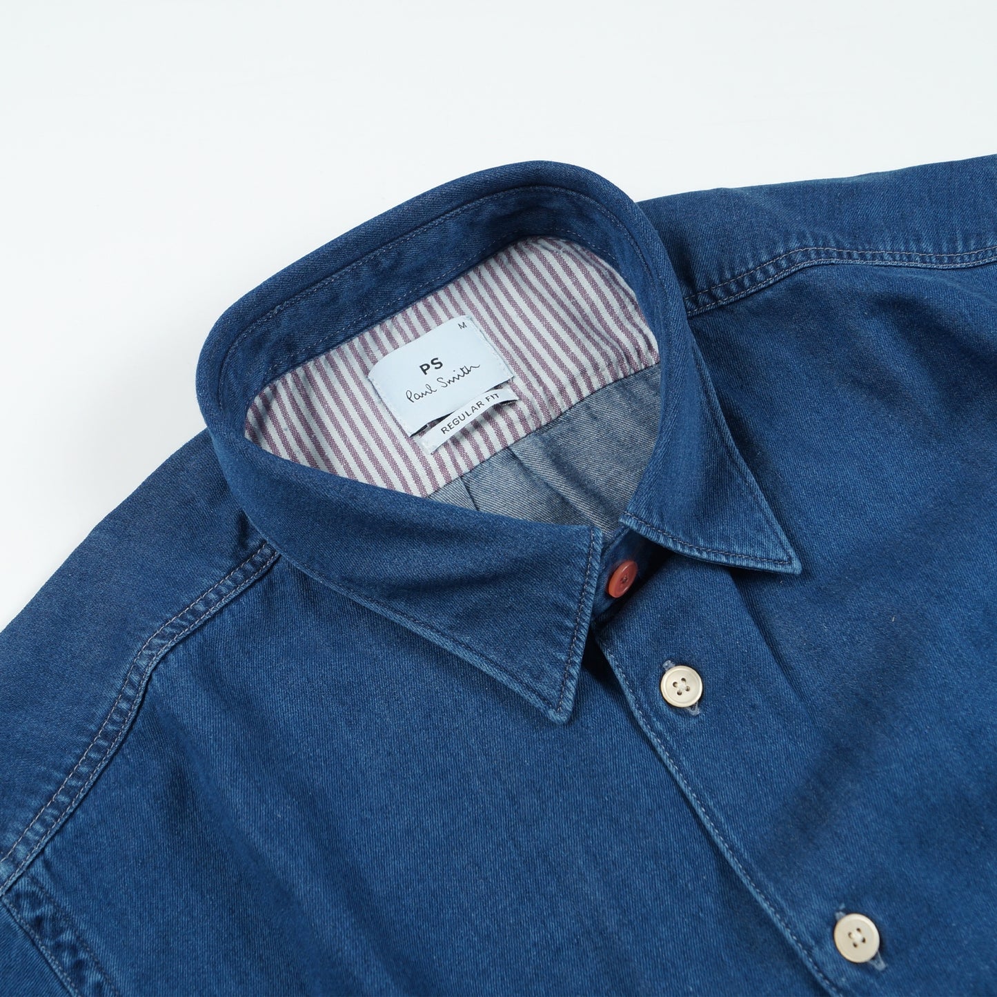 - Regular Fit Denim Shirt - Mid Denim