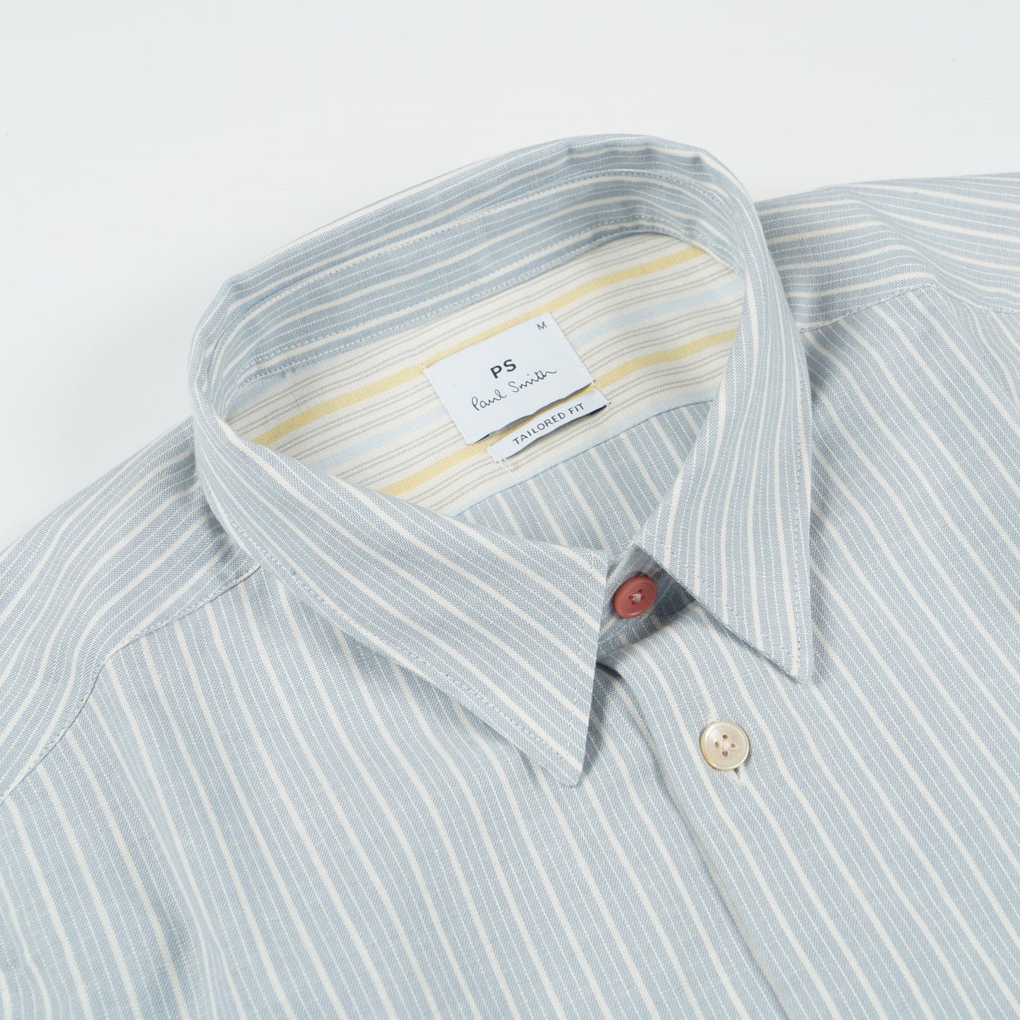 - Tailored Fit Stripe Shirt - Blue