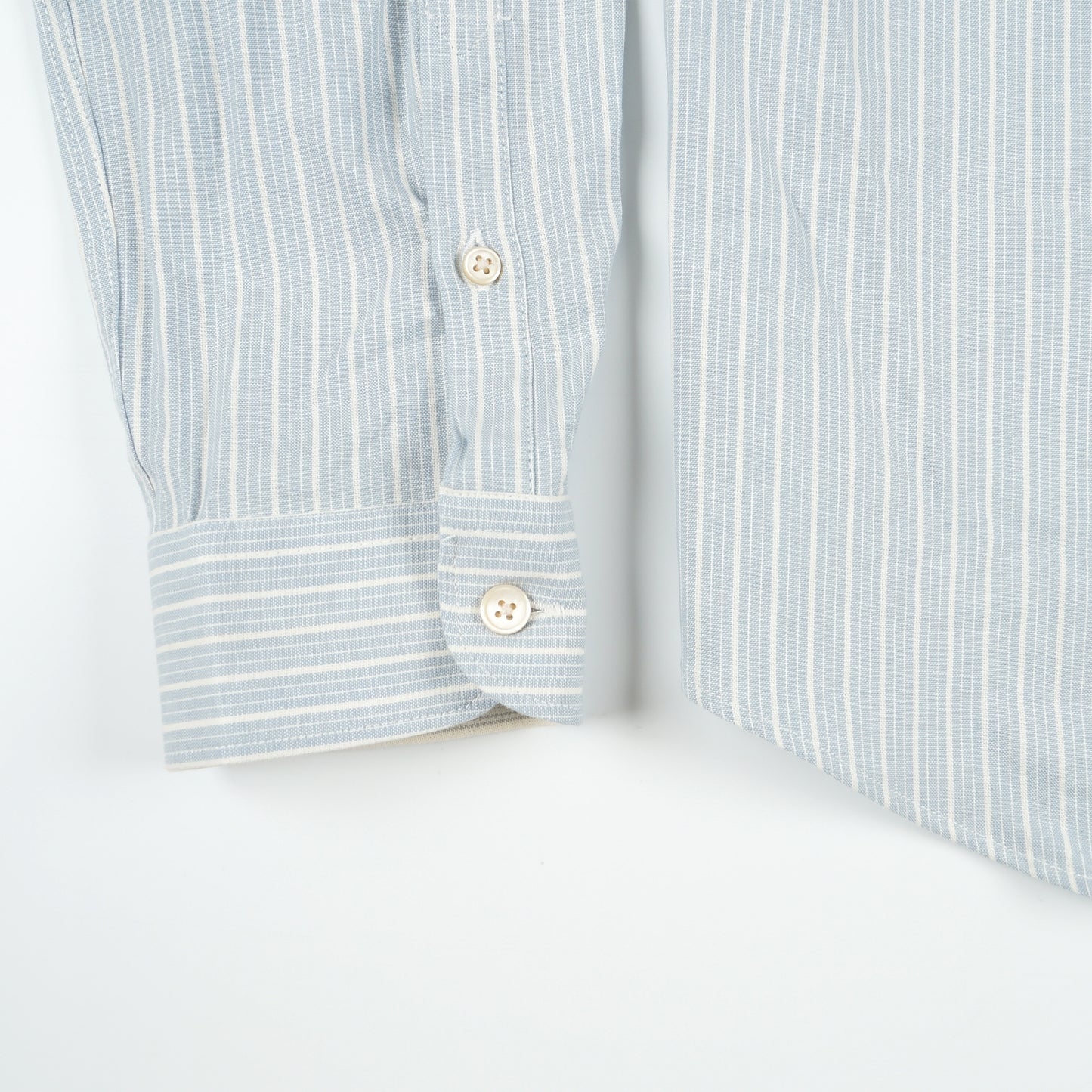 - Tailored Fit Stripe Shirt - Blue