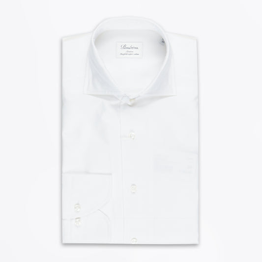 - Slimline Jacquard Shiller Shirt - White