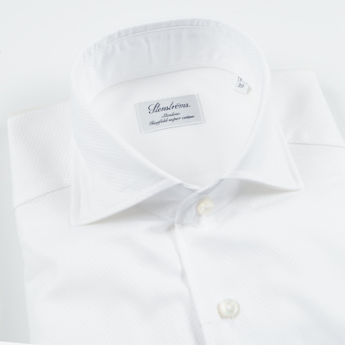- Slimline Jacquard Shiller Shirt - White