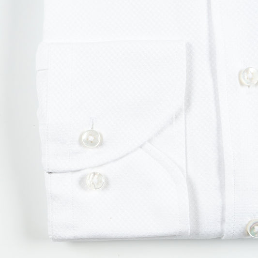 - Slimline Jacquard Shiller Shirt - White