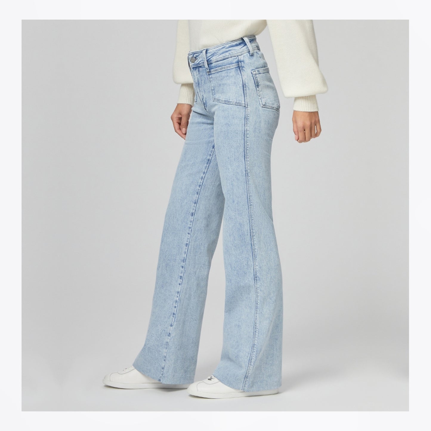 - Leenah 32inch Angled Patch Pocket - Denim