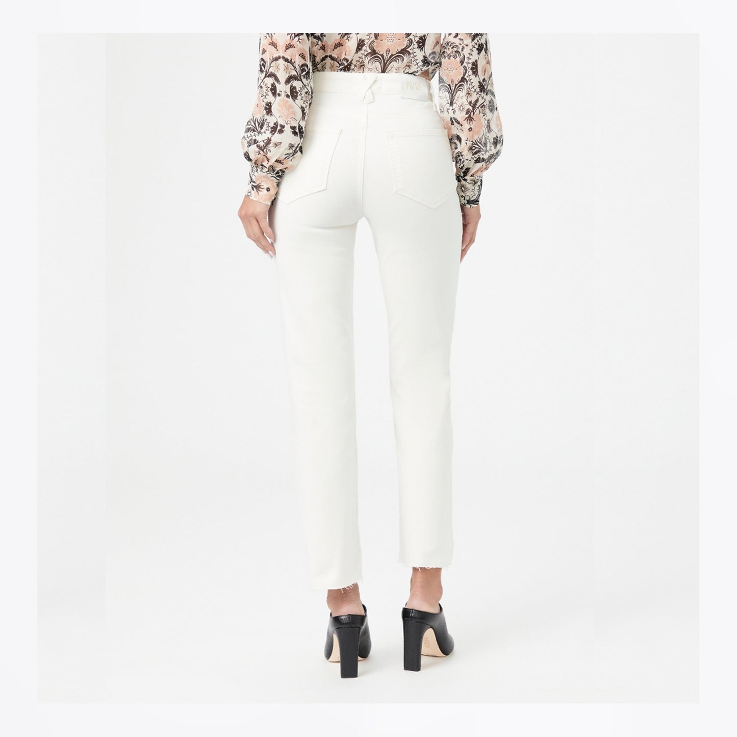 - Stella Cross Back Belt Loops Jeans - Ecru