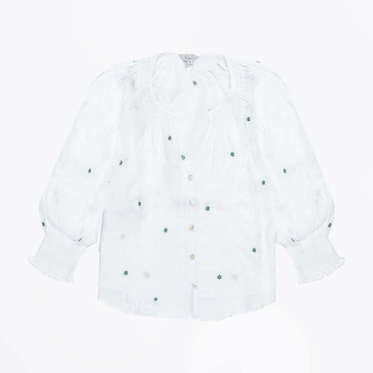 Mariah Top - Green Daisy