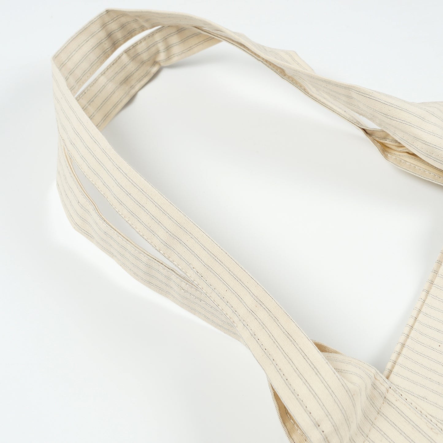 - Stripe Tote Bag - Beige