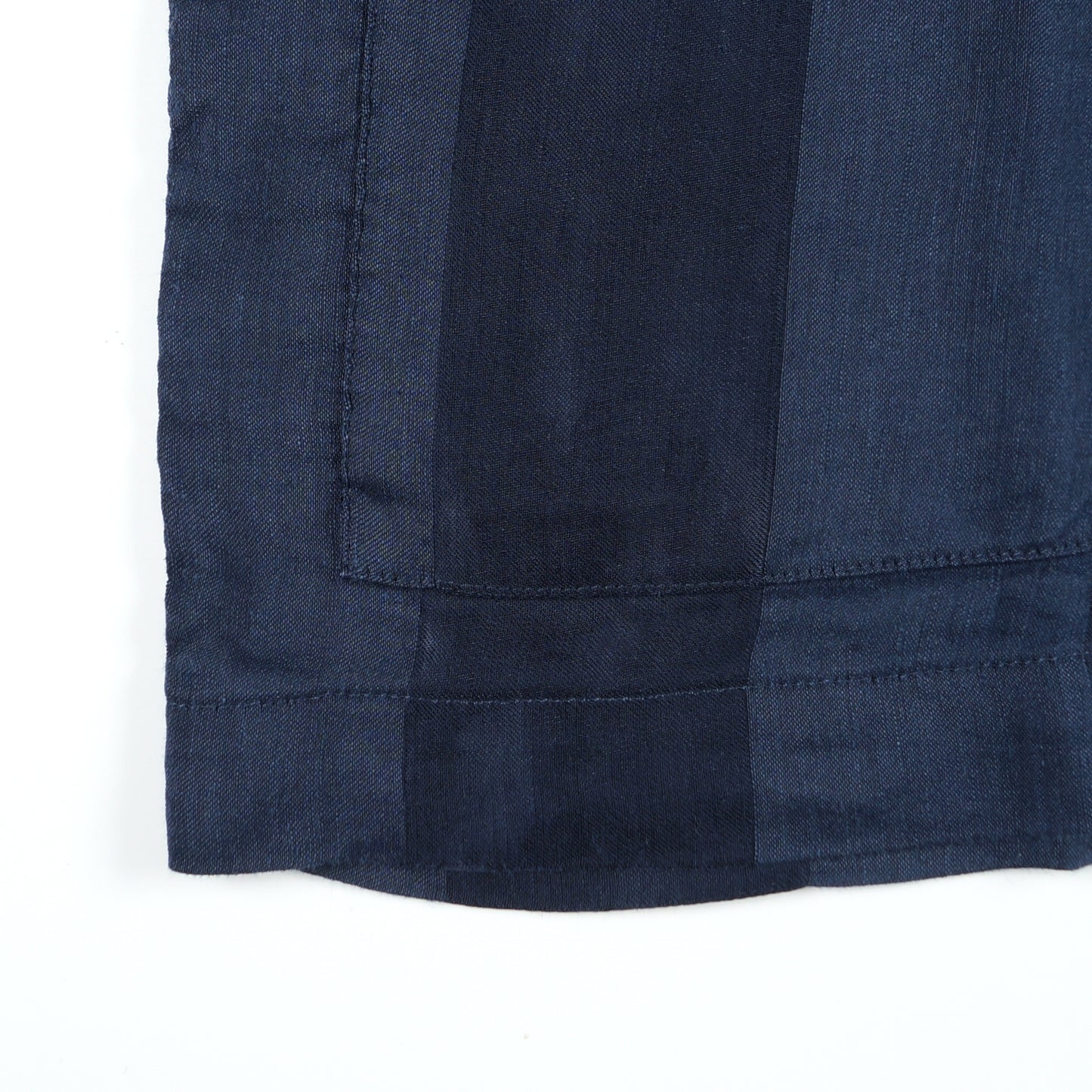 - Self Stripe Short Sleeve Shirt - Navy