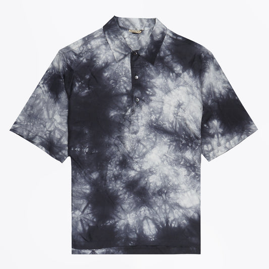 - Tye Dye Short Sleeve Shirt - Navy