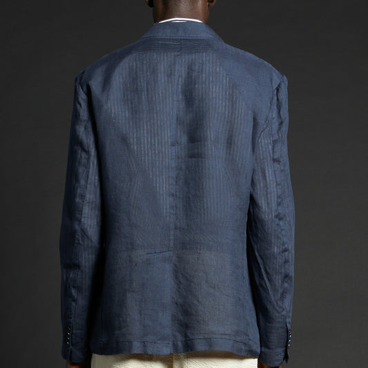 - Rizzo Linen Jacket - Navy