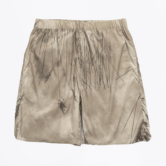 - Poul Light Print Shorts - Light Khaki