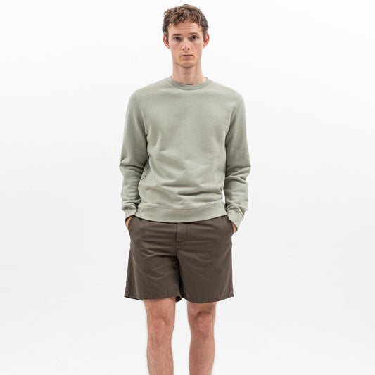 - Vagn Classic Crew Neck Sweater - Sunwashed Green