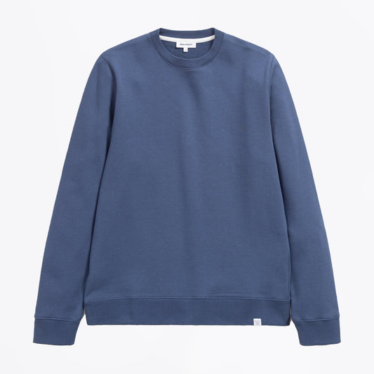 - Vagn Classic Crew Sweater - Calcite Blue