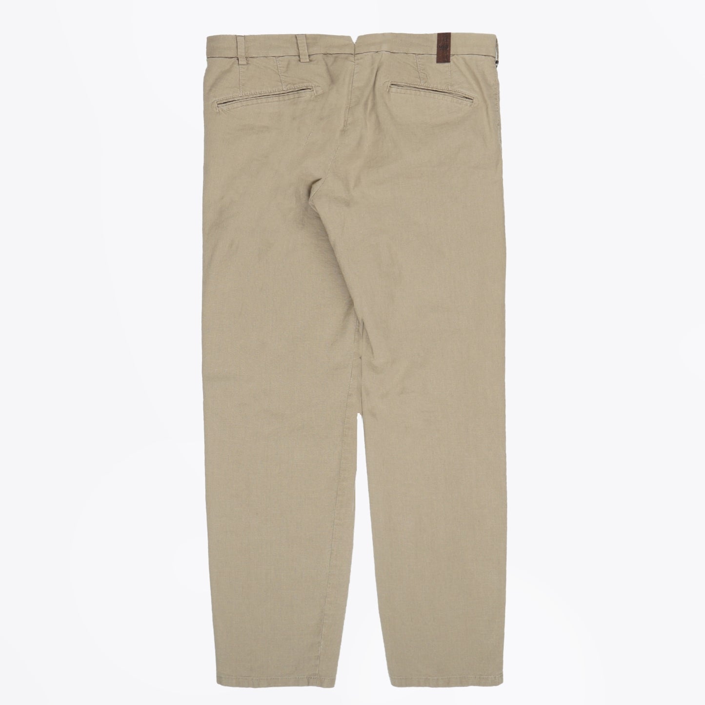 - Pleated Stretch Linen - Beige