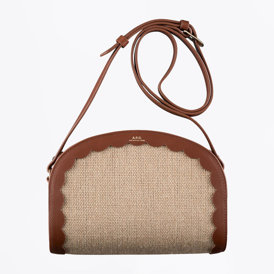 - Demi-Lune Crossbody Bag - Nut Brown