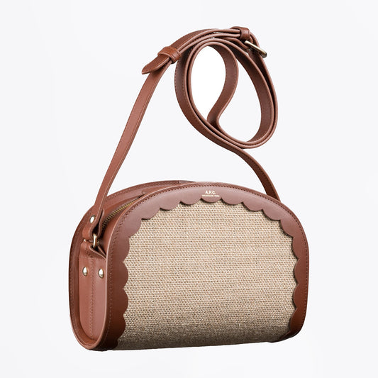 - Demi-Lune Crossbody Bag - Nut Brown