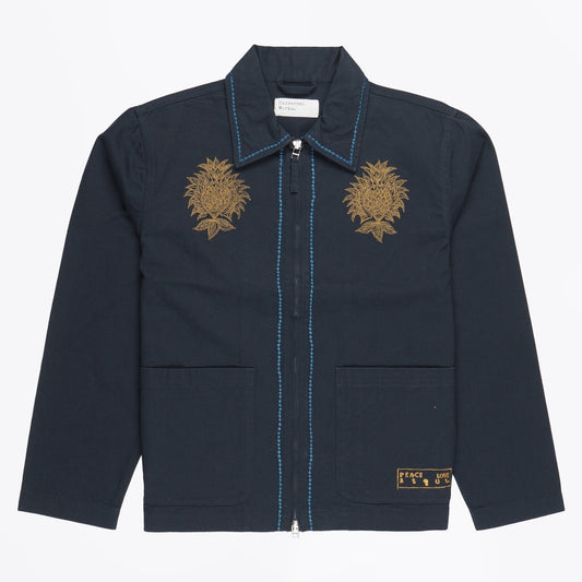 - Ancramdale Embroidered Twill Jacket - Navy
