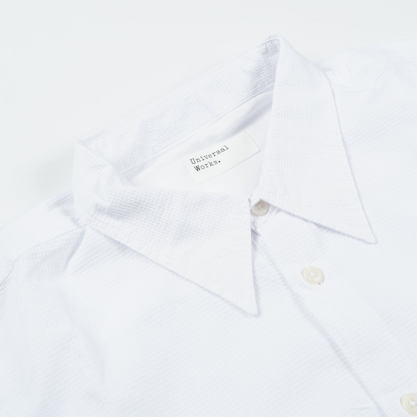 - Square Pocket Bacca Waffle Shirt - White