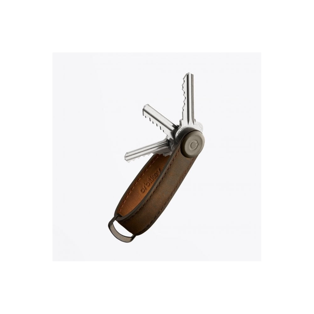 Leather Key Organiser - Oak Brown