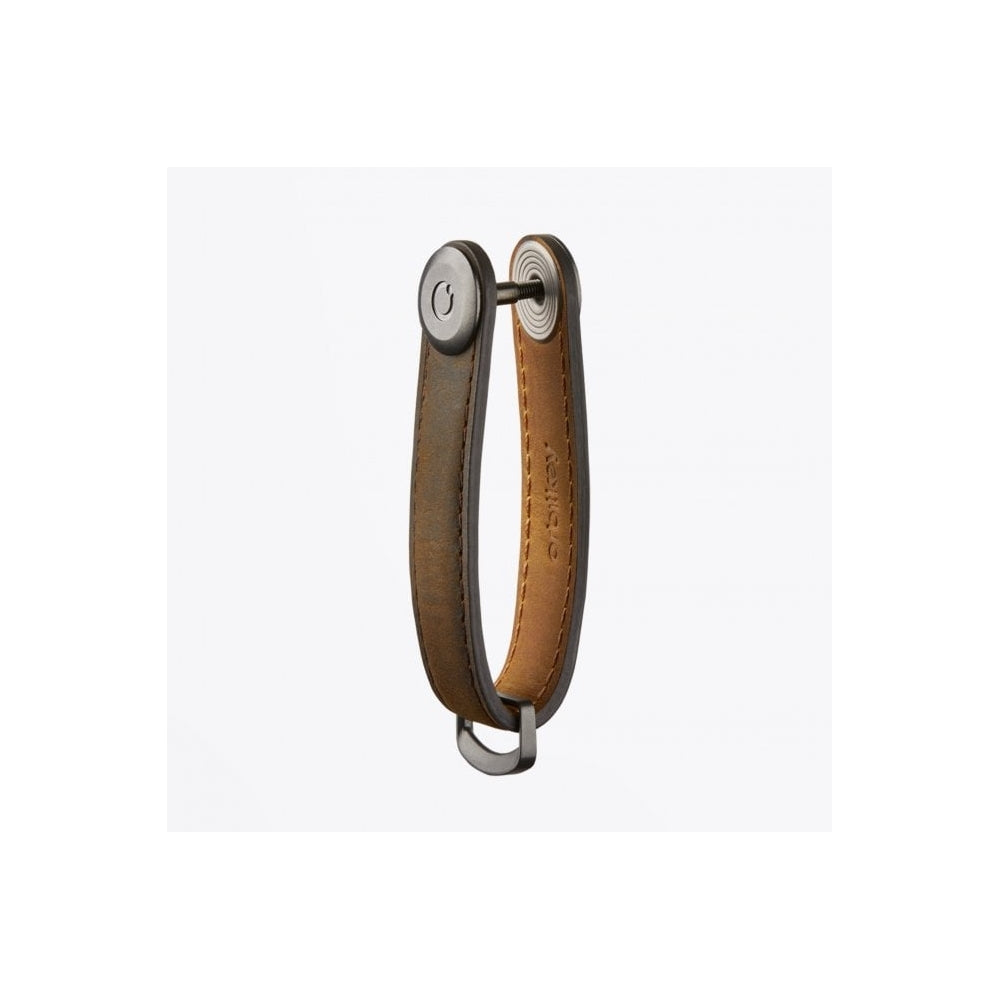 Orbitkey Leather Key Organiser - Oak Brown