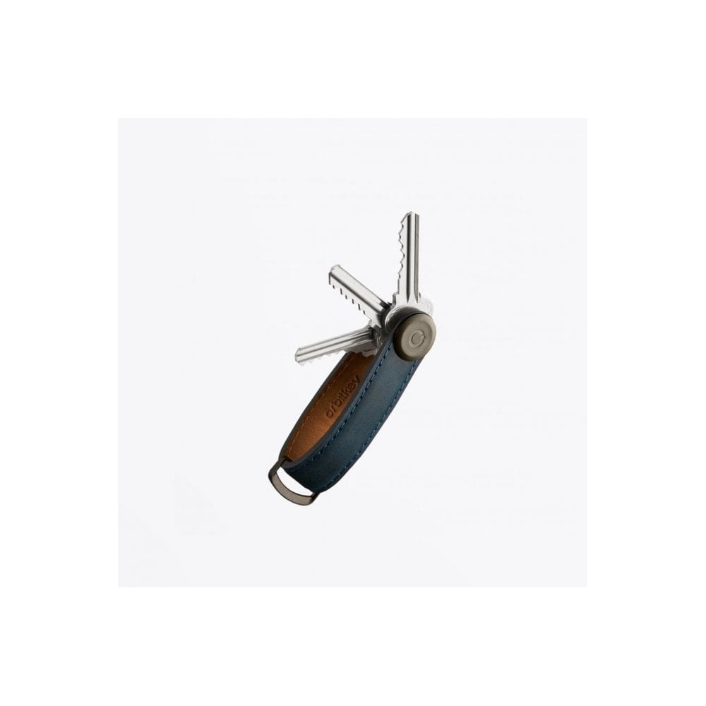 Leather Key Organiser - Marine Blue