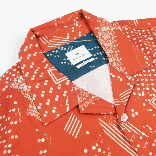 - Bandana print casual fit shirt - Red
