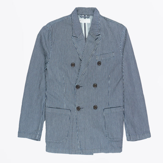 - Manor Hickory Striped Jacket - Indigo