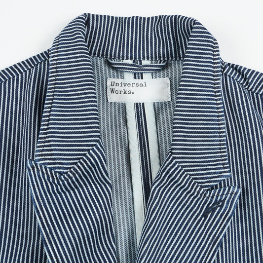 - Manor Hickory Striped Jacket - Indigo