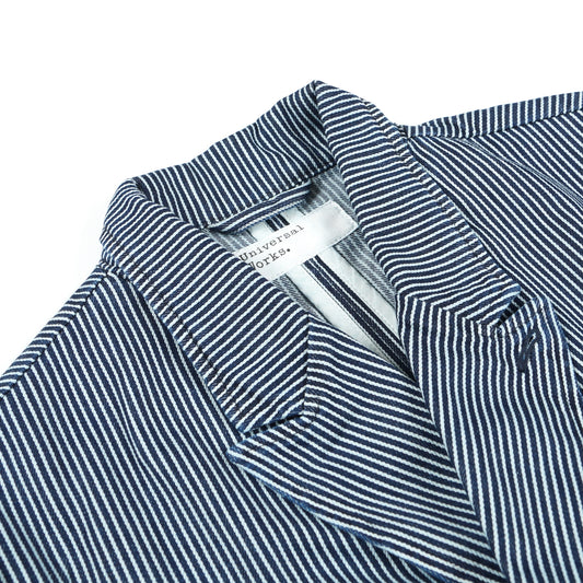 - Manor Hickory Striped Jacket - Indigo