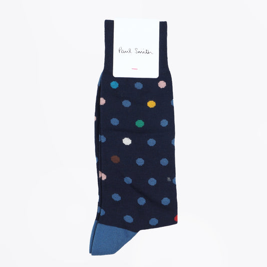- Caleb Spot Socks - Navy