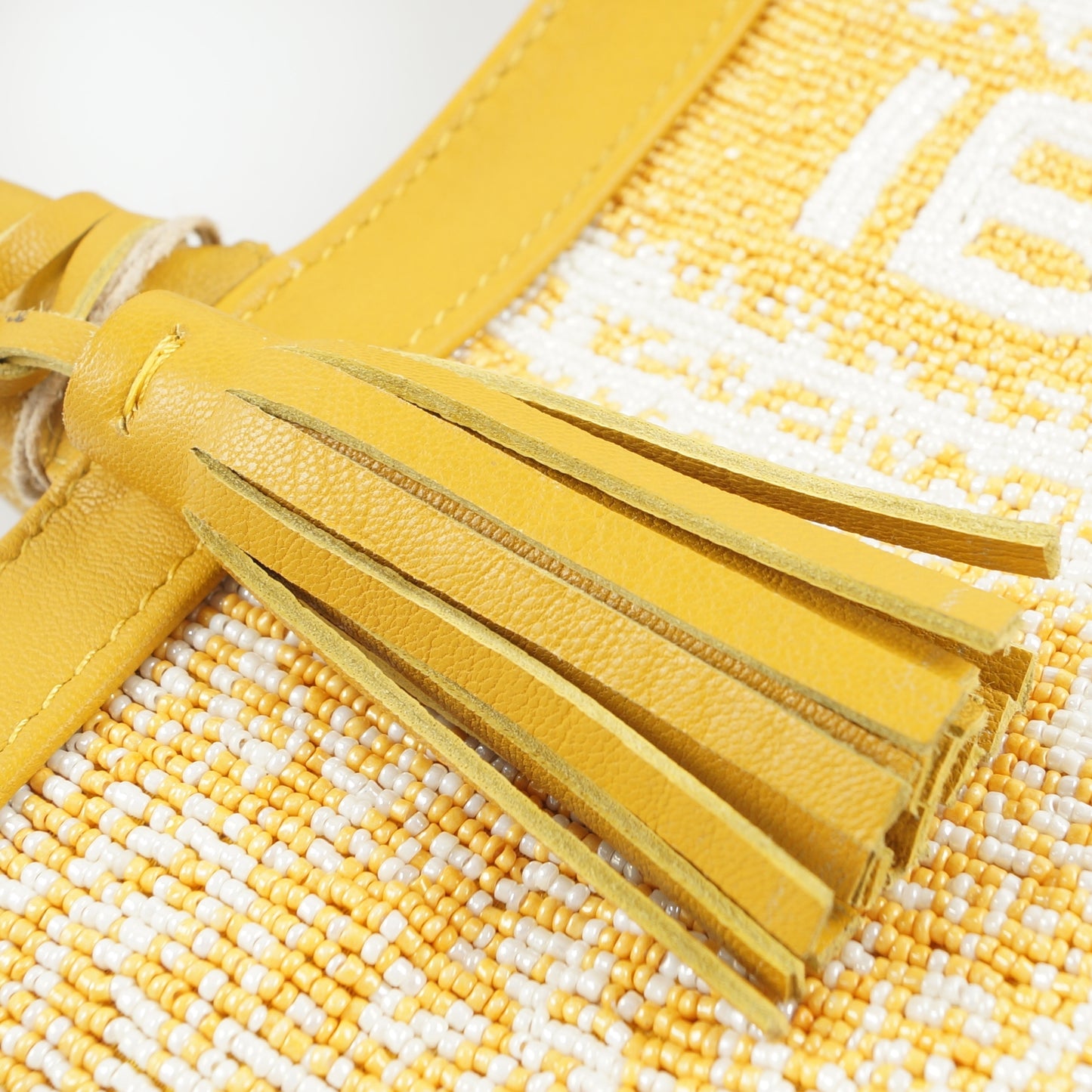 - Ibiza Small Beaded Handbag - Yellow