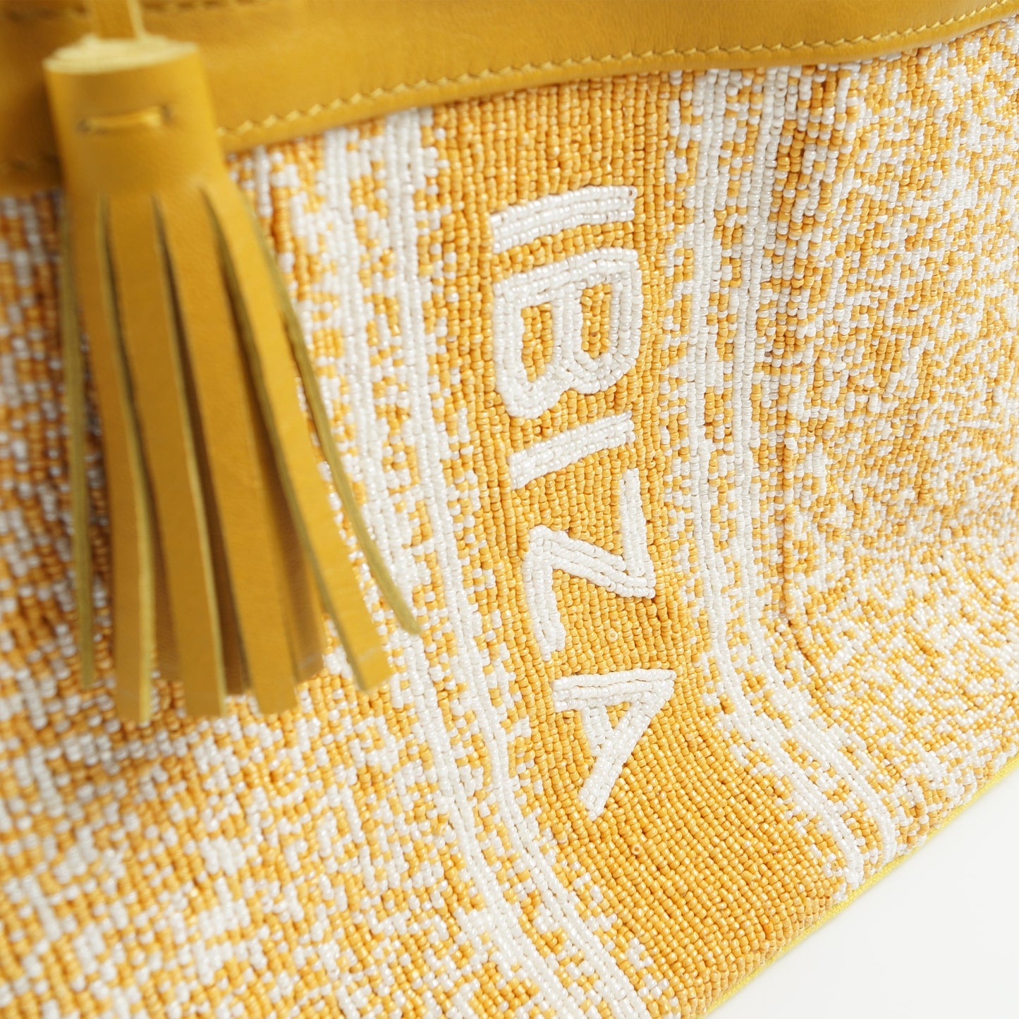 - Ibiza Small Beaded Handbag - Yellow