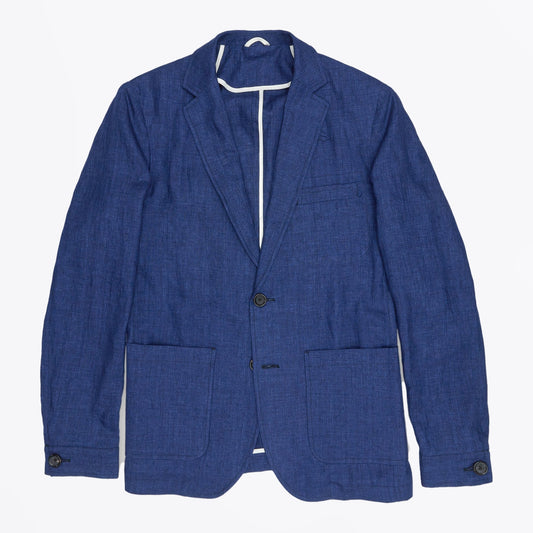 - Theobald Linen Jacket - Navy