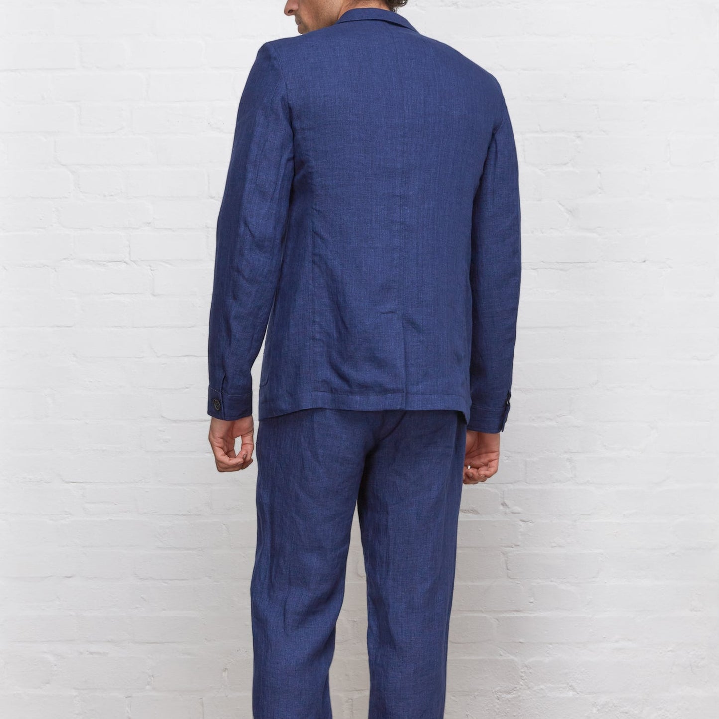 - Theobald Linen Jacket - Navy