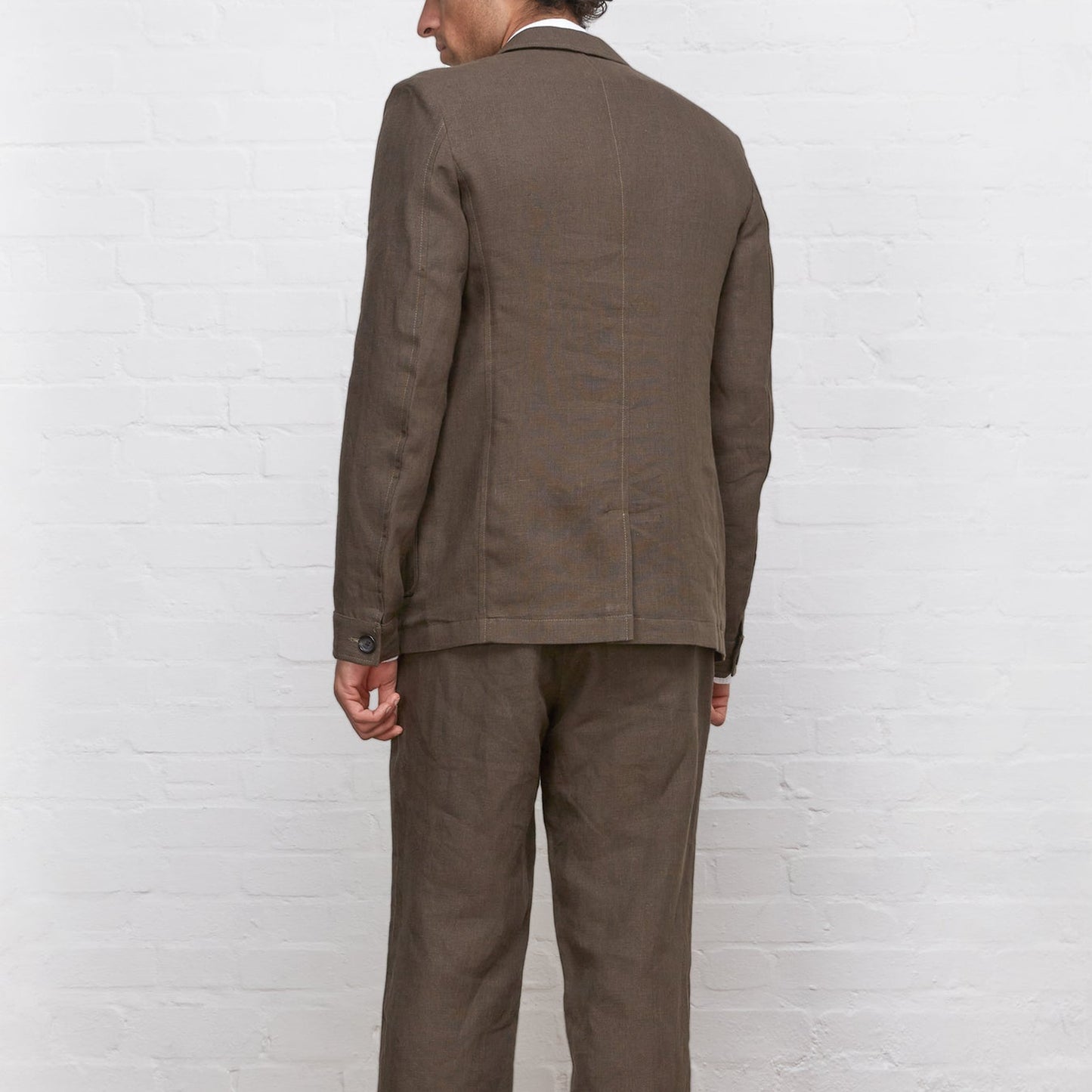 - Theobald Linen Jacket - Brown