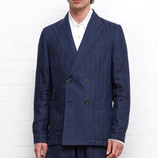 - Double Breasted Jacket - Navy