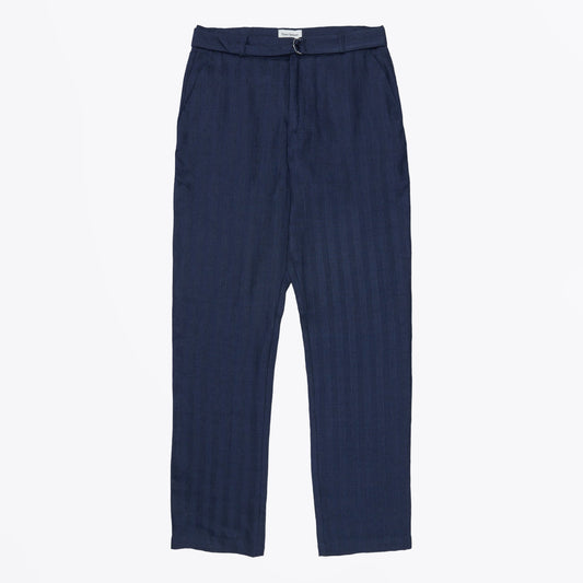- Belted Arnold Trousers - Navy